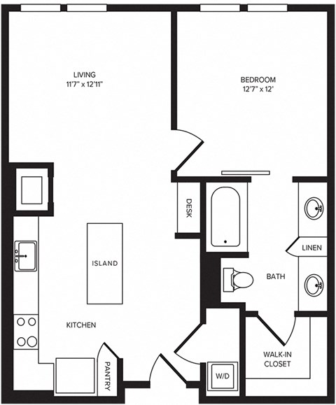 A4 floor plan at Windsor Turtle Creek, Dallas, TX